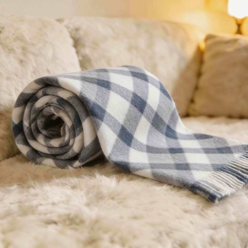 Quality Soft Tassel Plaid Long Winter Shawl Large Oversized Scarf Wrap For Women factory