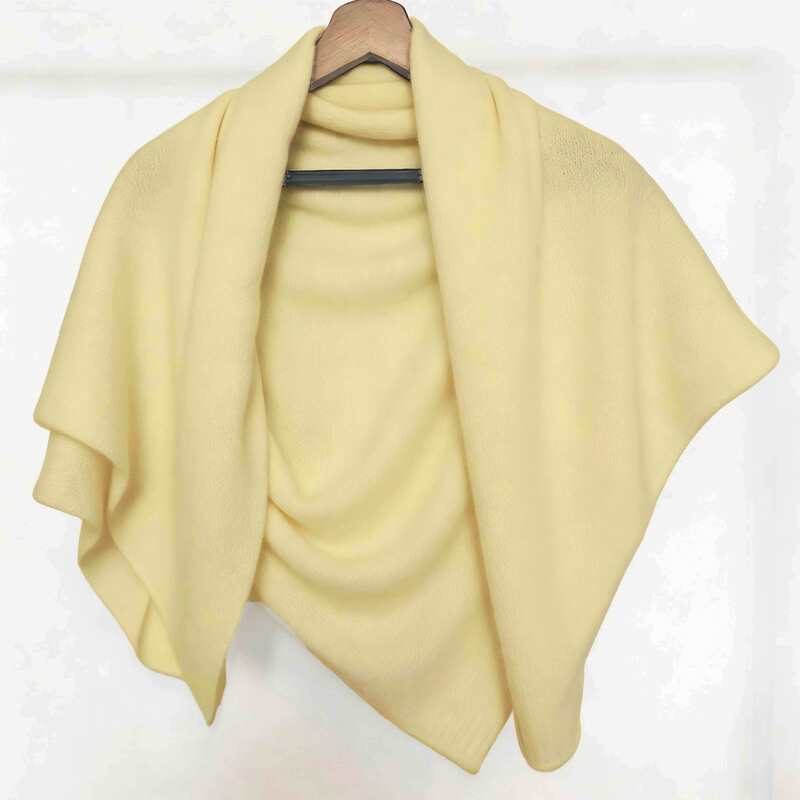 Quality Hand Rolled Hem Cashmere Scarves Rectangular Triangle Pure Luxuries Cashmere Scarf factory