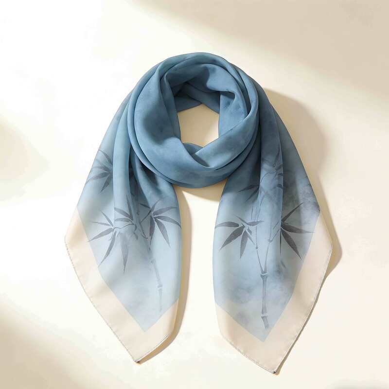 Quality Premium Luxury Silk Scarf Customizable 27.5×27.5In Square Satin Head Scarf factory