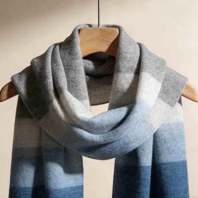 Quality Hand Rolled Hem Wool Scarves Infinity Loop 100 Wool Scarf Customized factory